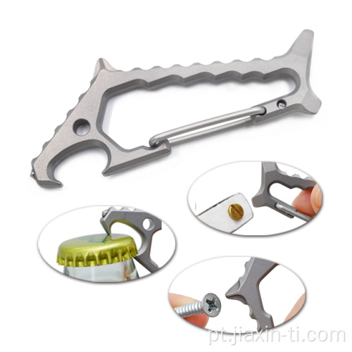 Titanium Shark EDC Tool Ferbiner com abridor de garrafas